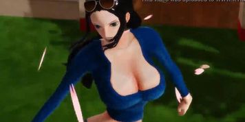 -MMD One Piece- Nico Robin twerking and dancing