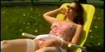 Kinky brunette fucked tennis player by the court