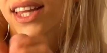 Hot blonde dick sucker