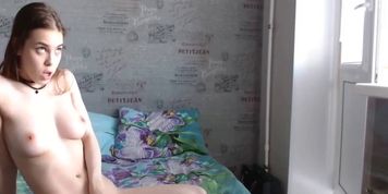 Young couple on webcam