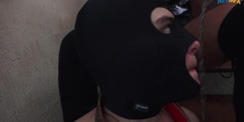 Spit Slave enjoys her Mistress's saliva