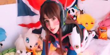 Dva overwatch striptease hentai ahegao amateur teen cosplay Luna The Cat