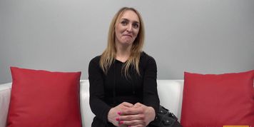 Attractive Blonde Girl At Casting