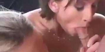 Eve Lawrence in hot threesome screw ends with a facial (Wendi White)