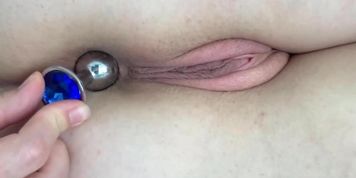 Slowly Inserting My New Butt Plug - CLOSE UP