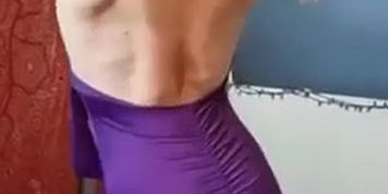 Low video quality of a fake tit ginger that kinda has a manly face but an ass good enough to yank my meat to