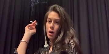Sexy MILF Brunette smoking
