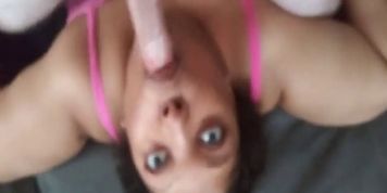 First time facial and cum gagging