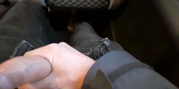I pull out my cock in front of the slut in the train