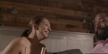 Bigtits cougar enjoys riding big black cock
