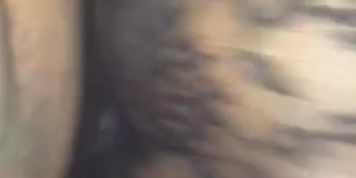 Quick back shots from redbone in fishnets 