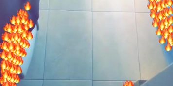 Stroking my big black Jamaican dick before shower
