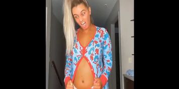 Big Belly Girl in Onesie