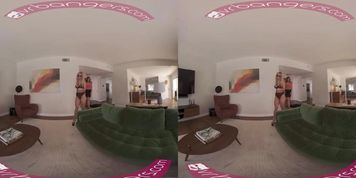 VR Bangers Sexy threesome with hot teens Luna And Scarlett VR Porn