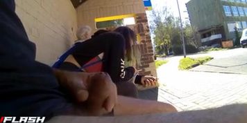 Flash Teen at Bus Stop
