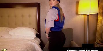 super cute cubs fan sunny lane finger fucks in ode to baseball!