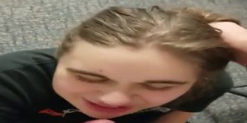 Secretary giving a blowjob to boss in the office part 2