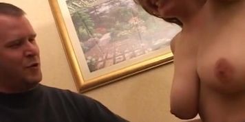 Facial on big tit amateur girl