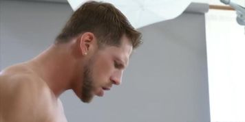 Roman's meat causes Adrian to bust load of nut (Adrian Hart, Roman Todd)
