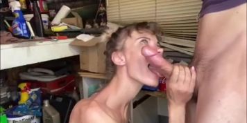 Quarantine Day 69 sloppy FIRST blowjob