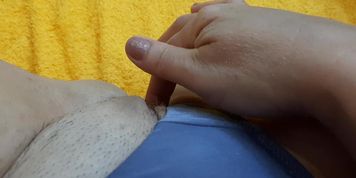 Masturbation with toy fat hairy pussy
