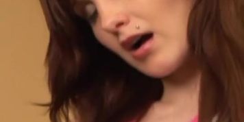 titty brunette fucking on the bed