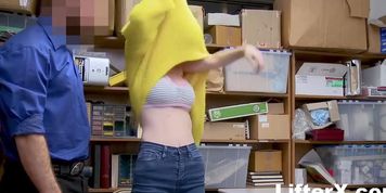 BUSTY BLONDE SHOP LIFTER FUCKED BY OFFICER- LifterX.com