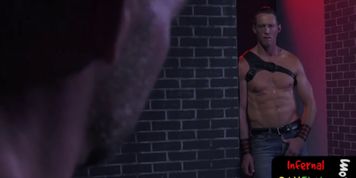 Muscular stud getting rimmed by otter
