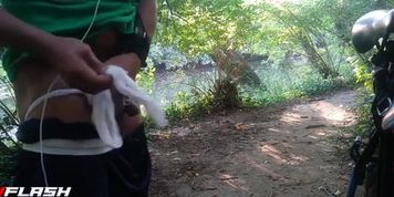 Outdoor Flash Teen on Hiking Trail