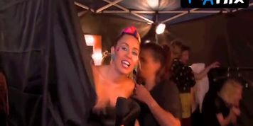Miley Cyrus Breasts Scene  in Mtv Video Music Awards