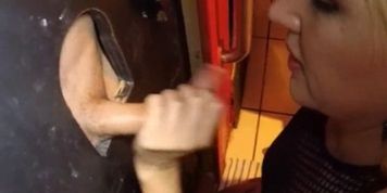 Fucking sucking and cumming at glory hole