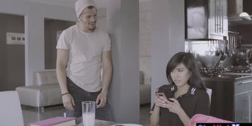 Asian stepsister teen banged by a stepbrother huge cock (Ember Snow)