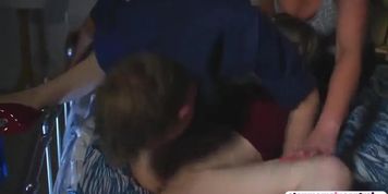 Leigh Darby teaches her stepdaughter about storking a dick and fucking