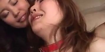 Japanese Lesbians strapon fucking01