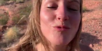 Hot Blonde and Hot Guy screw in public after motorcycle ride