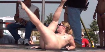 NEBRASKACOEDS - amateur pole dancing finalists at iowa biker rally