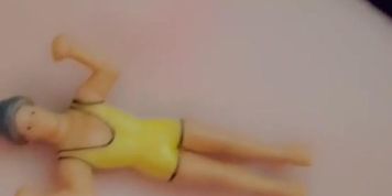 BBW GIANTESS crushes all her tiny fans with her butt, thighs rolls and boobs while napping.