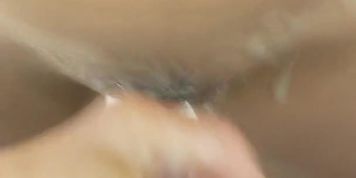 He asked me to take off my shorts and give him a handy cum shot on my hairy puss! I did!