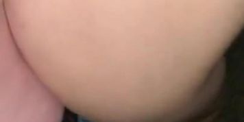 Pov blonde teen takin it from the back while family is home