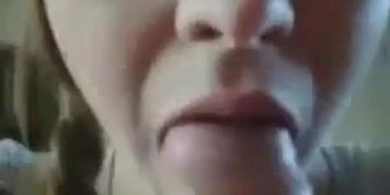 Blowjob from a nice teen with creamy ending