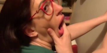 Pov: Pulls Down Her Pants And Says Fuck Me Rough And Cum On My Red Glasses