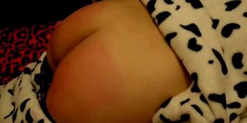 Naughty asian teen Tao spanked rough on bed
