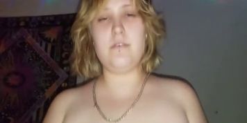 Slutty bitch rides cock and gets a huge creampie 