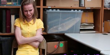 Skinny teen shoplifter fucked