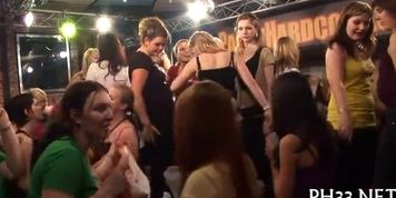 Hard core group sex in night club - video 9