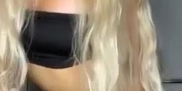 Hot Blonde Dildo After Gym