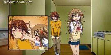 Blonde horny hentai babe teasing cock with a blowjob - video 1