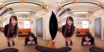 VR JAV JOI in train 2 girls