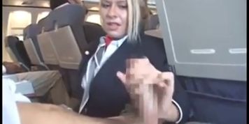 Riley Evans American Stewardess Hot Handjob