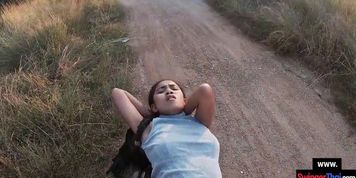 Thai amateur teen hottie gets fucked outdoor in public